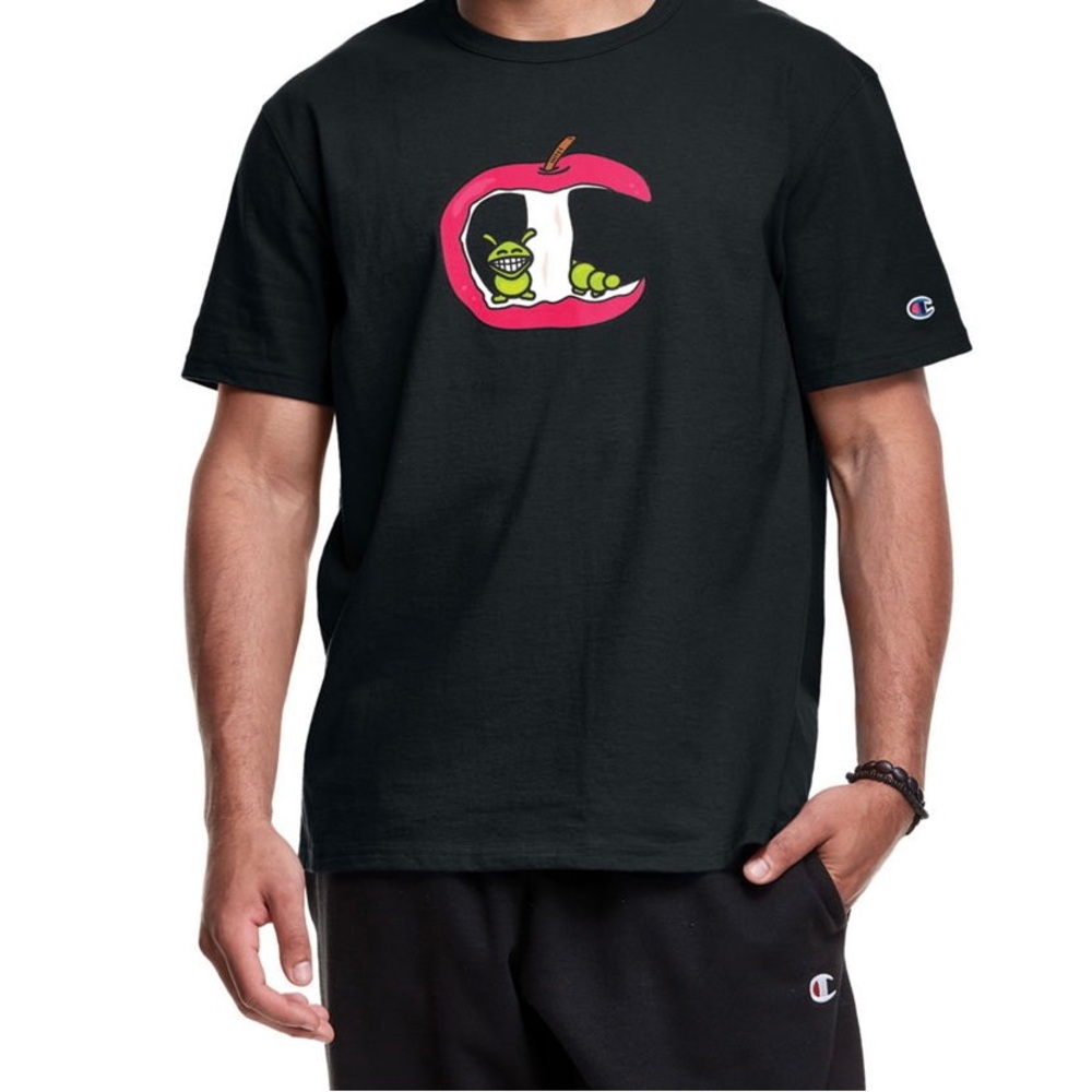 Champion Apple Core Logo Graphic Tee Size L